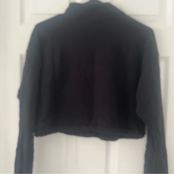 Women’s Adidas Original black cropped half zip sweatshirt size M - Picture 5 of 7